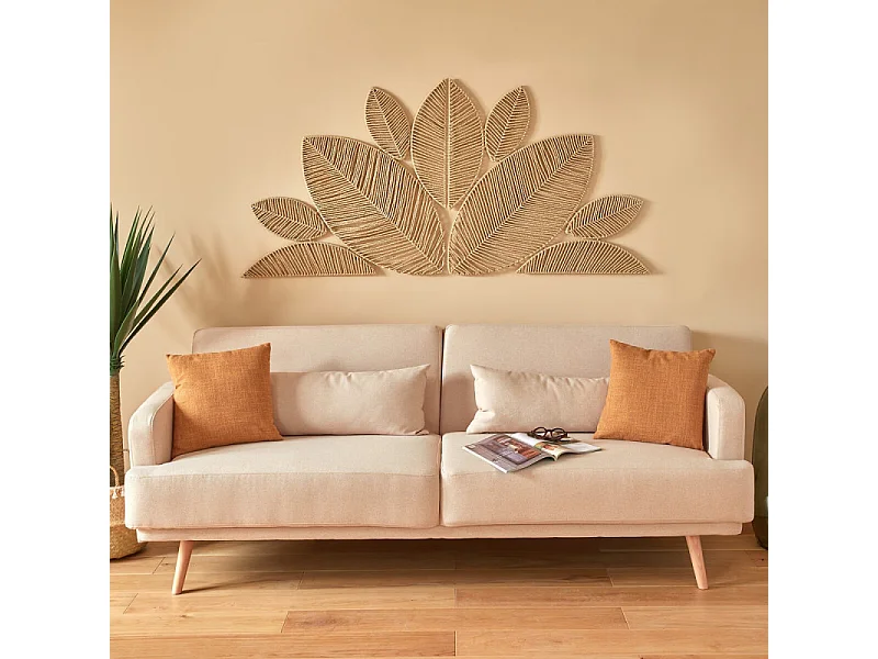 Déco murale feuilles Meera 160 cm corde Atmosphera