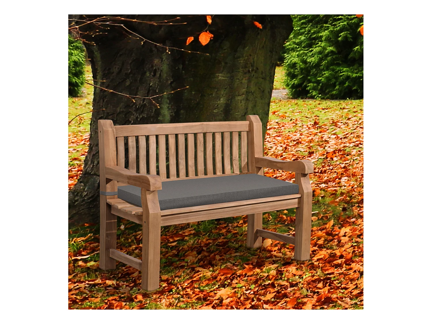 Banc de jardin - Bois - Gris foncé - Jackson V2