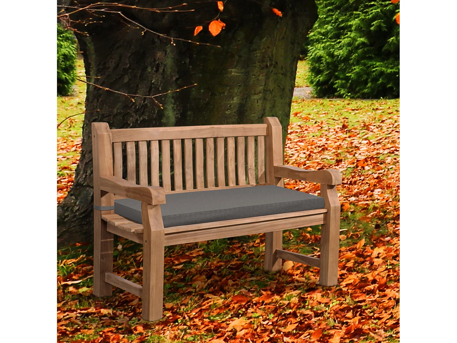 Banc de jardin - Bois - Gris foncé - Jackson V2