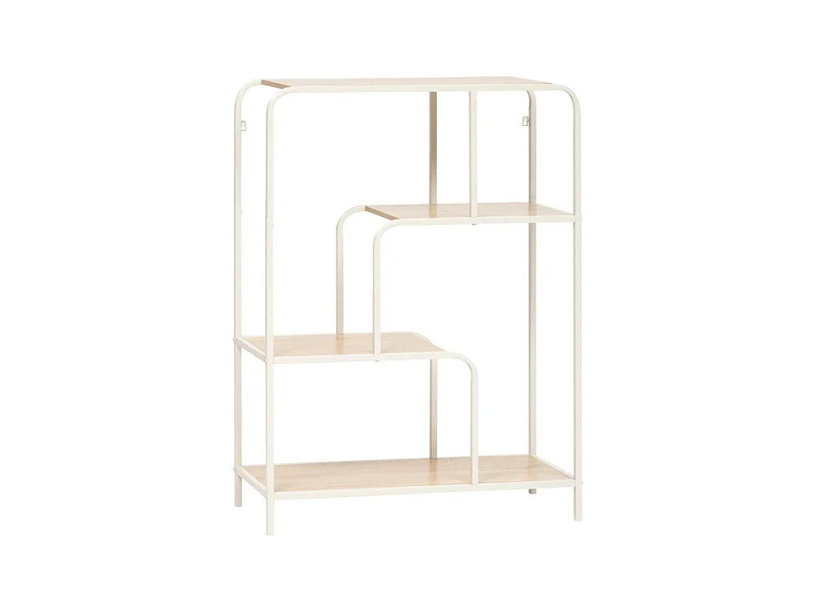 Étagère 4 Niveaux "Curvy" 101cm Naturel