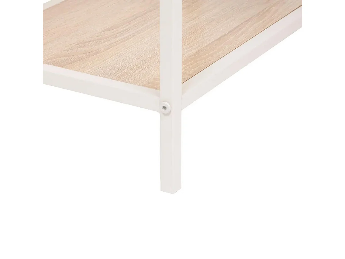 Estantería Curvy 3 estantes blanco/natural 101x76x27 cm