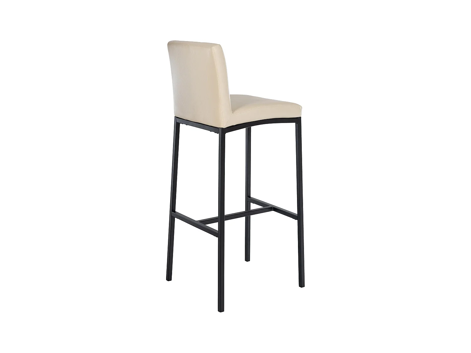 Lot de 2  Tabouret de bar - Similicuir - Crème - Freeport