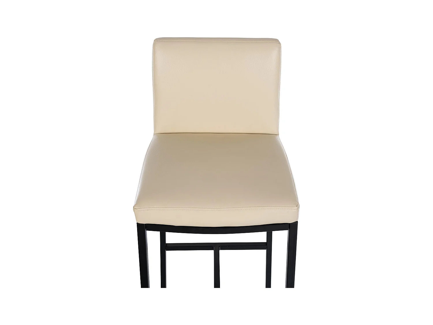 Lot de 2  Tabouret de bar - Similicuir - Crème - Freeport