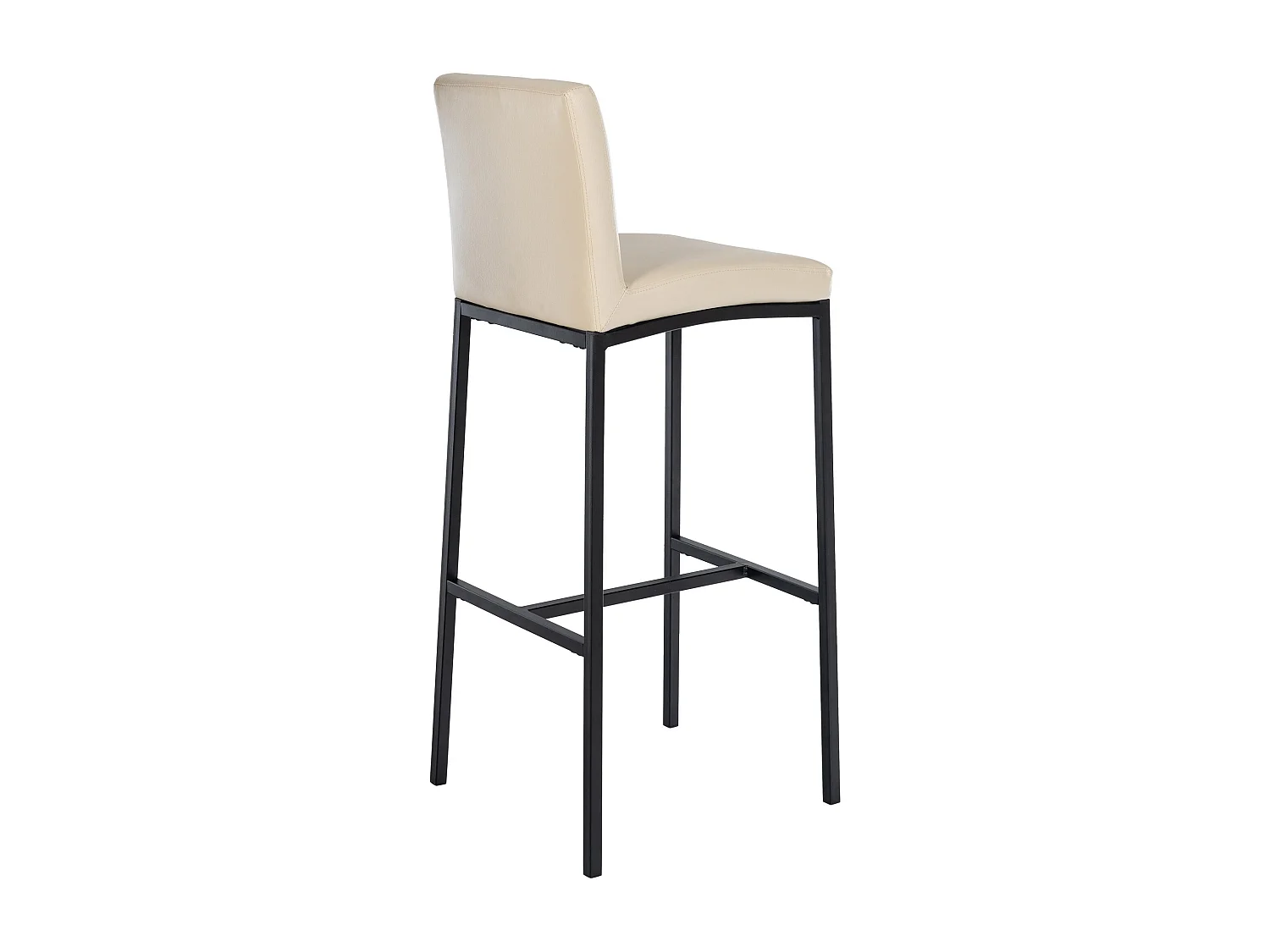 Lot de 2  Tabouret de bar - Similicuir - Crème - Freeport