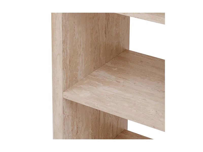 Table haute bar Anaya 120 cm MDF effet travertin Atmosphera