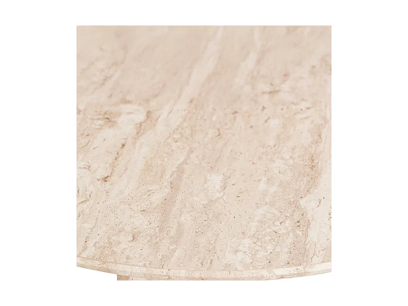 Table haute bar Anaya 120 cm MDF effet travertin Atmosphera