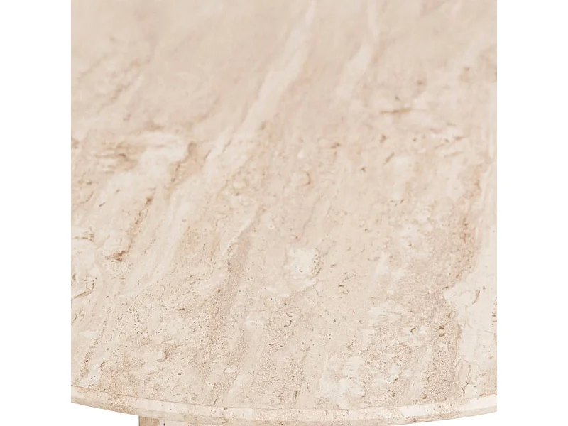 Table haute bar Anaya 120 cm MDF effet travertin Atmosphera