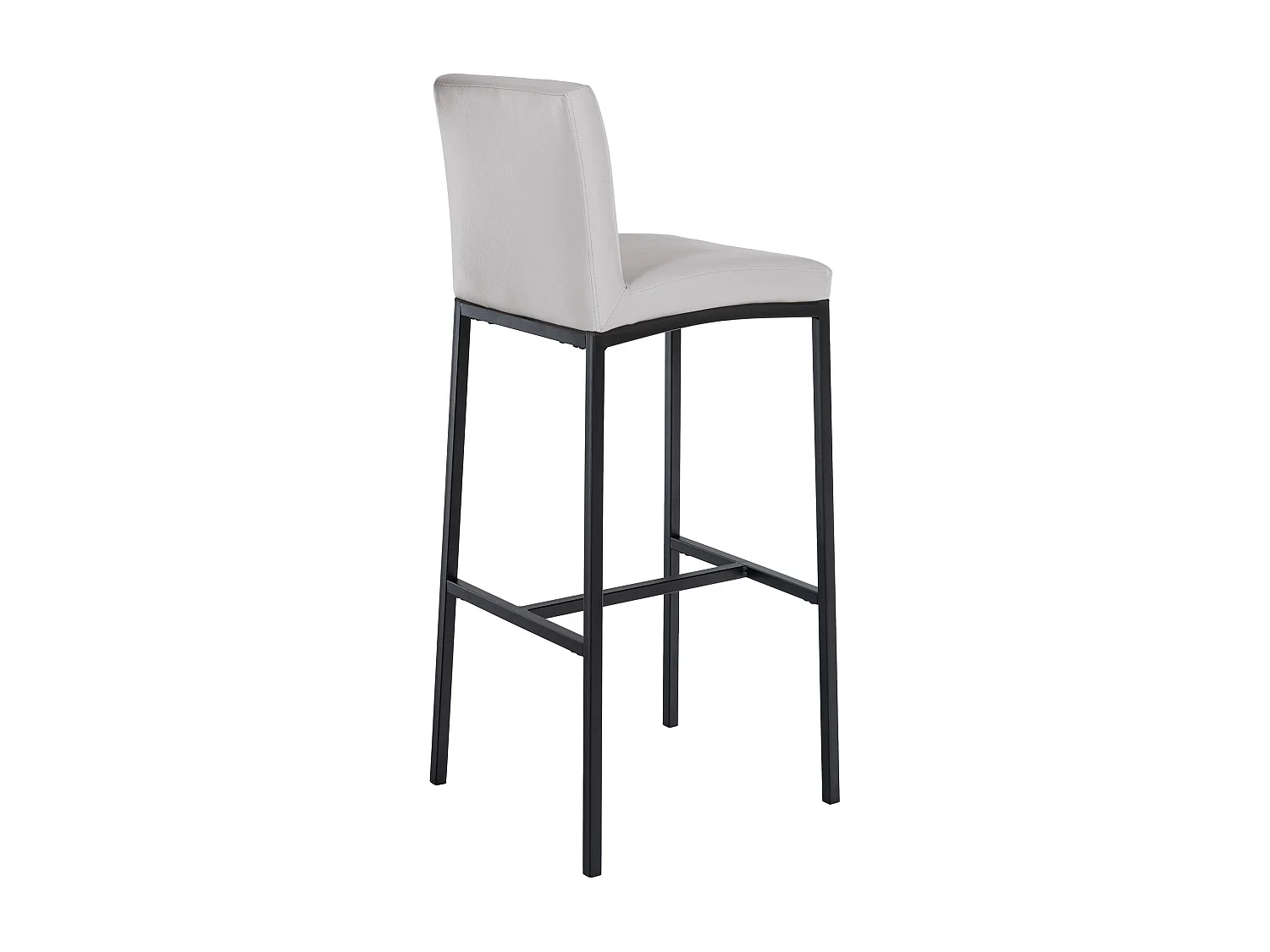 Lot de 2  Tabouret de bar - Similicuir - Blanc - Freeport