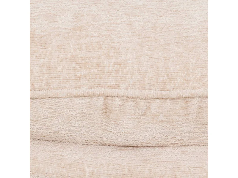 Pouf repose pied Stelan tissu chenille argile Atmosphera