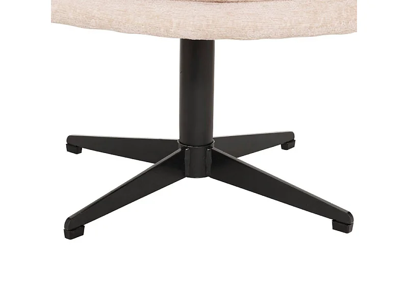 Pouf repose pied Stelan tissu chenille argile Atmosphera