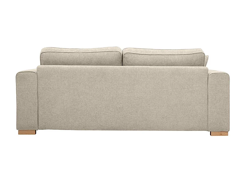 Sofá de diseño de 3 plazas en tela efecto terciopelo texturizado beige PEPPER