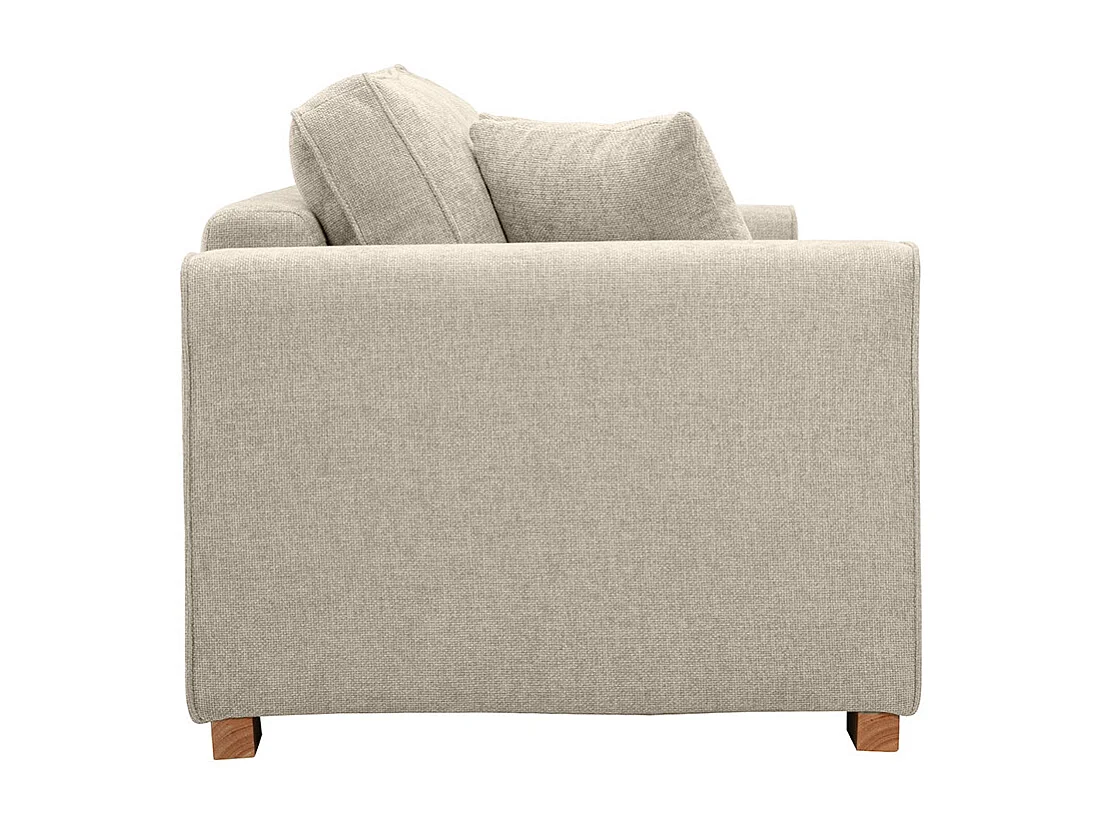 Designersofa für 3 Personen in texturiertem Samt-Effekt Stoff beige PEPPER
