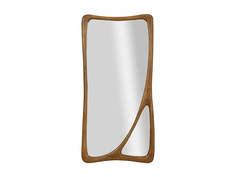 Miroir mural organique en bois de manguier Marley