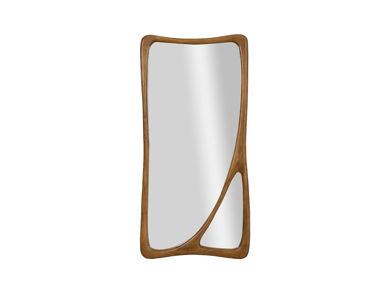 Miroir mural organique en bois de manguier Marley