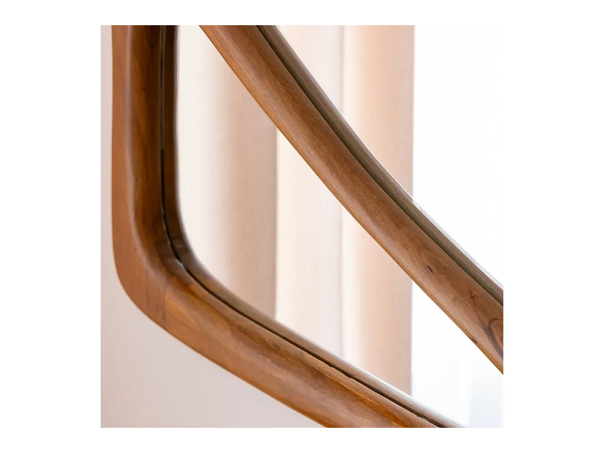 Miroir mural organique en bois de manguier Marley
