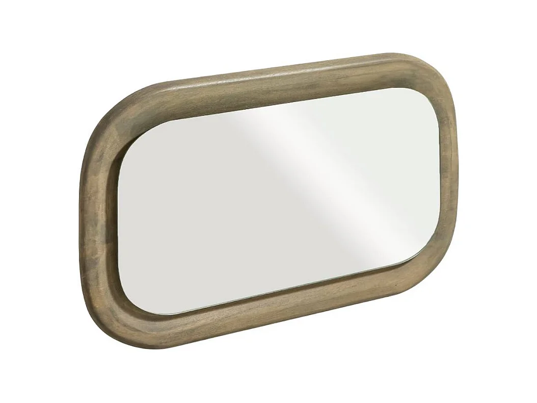 Miroir ovale en bois de manguier Marley