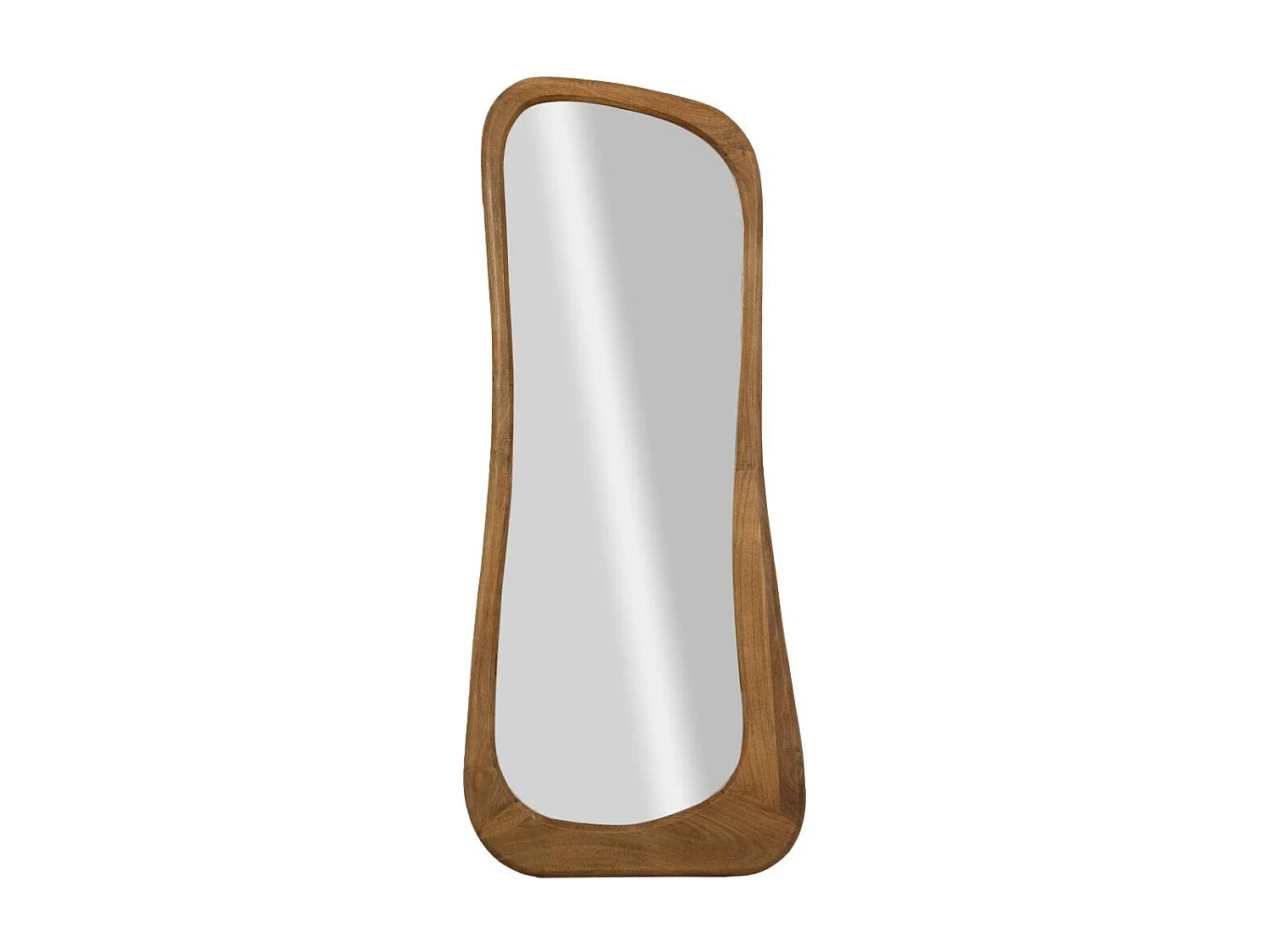 Grand miroir organique en bois de manguier Marley