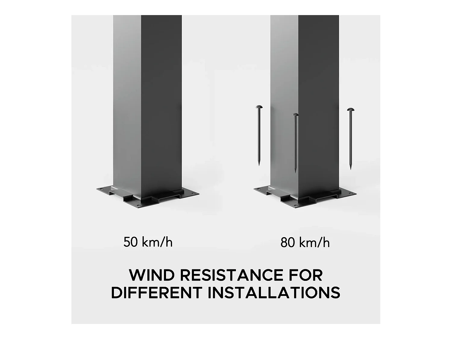 Pergola à lames avec éclairage LED solaire et toit réglable Matterhorn 306 cm x 306 cm