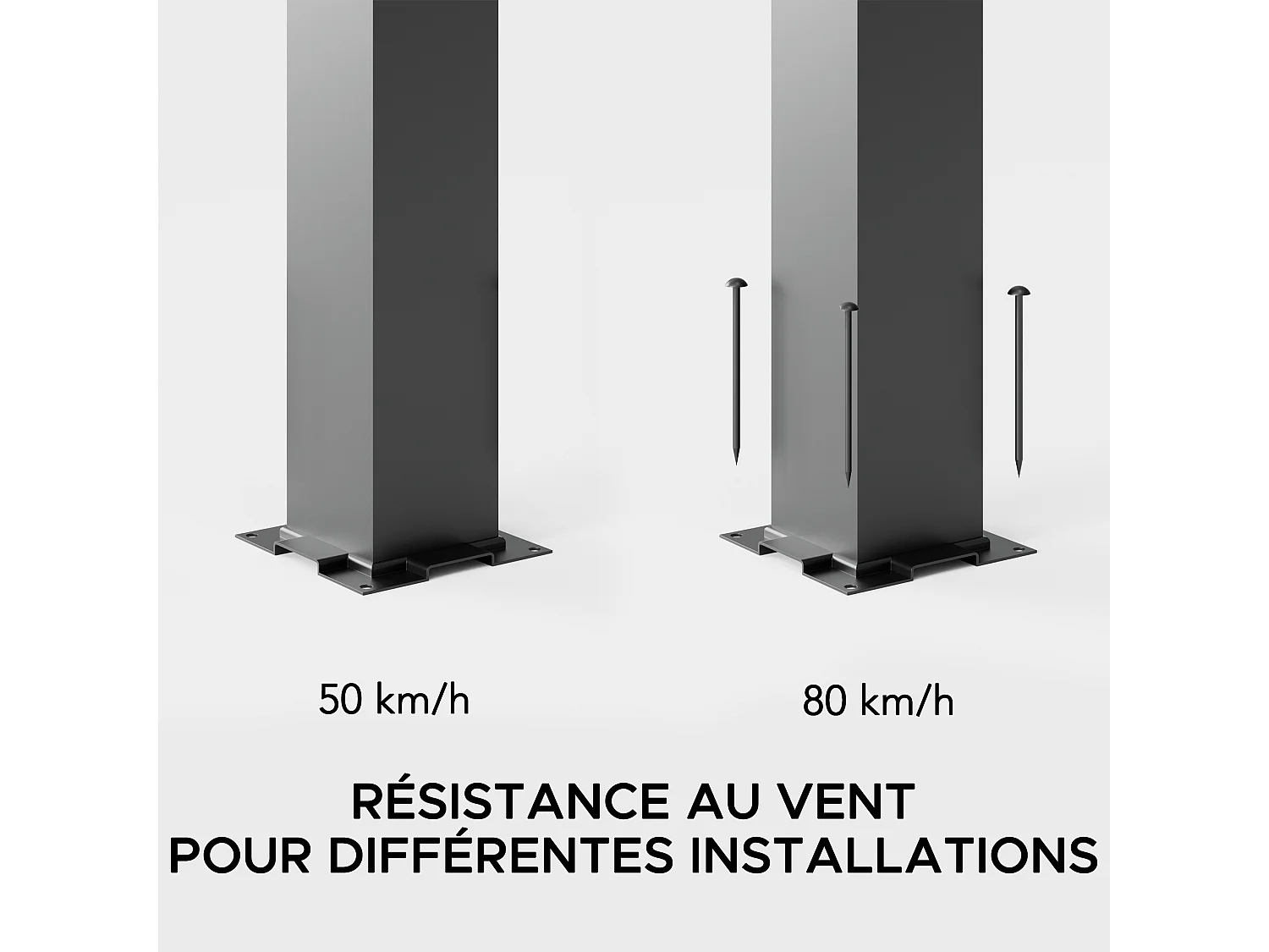 Pergola à lames avec éclairage LED solaire et toit réglable Matterhorn 406 cm x 306 cm