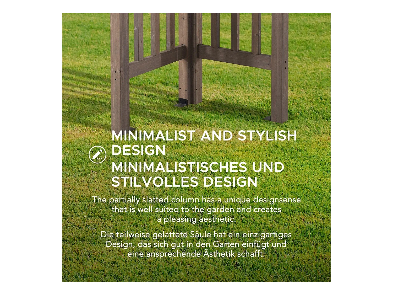 Pergola arquée à cadre en cèdre DAJTI 427 cm x 305 cm