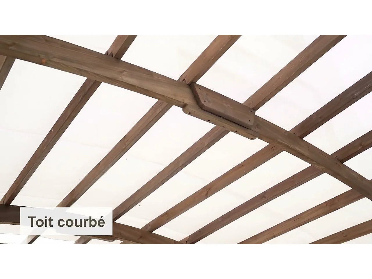 Pergola arquée à cadre en cèdre DAJTI 427 cm x 305 cm