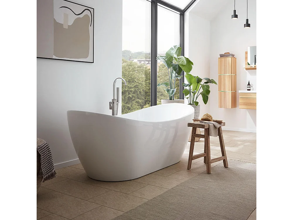 Home Deluxe Baignoire en pose libre OVALO