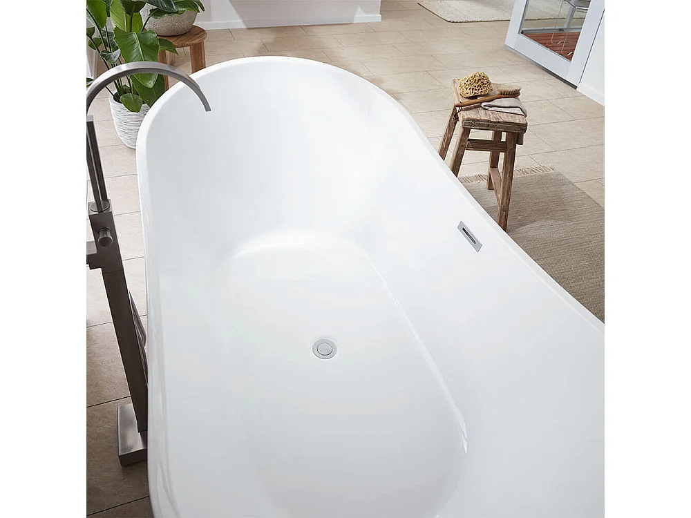 Home Deluxe Baignoire en pose libre OVALO