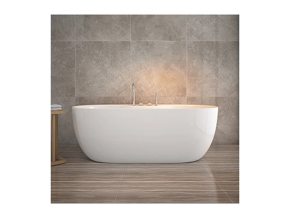 Home Deluxe Baignoire à poser LENI avec robinetterie