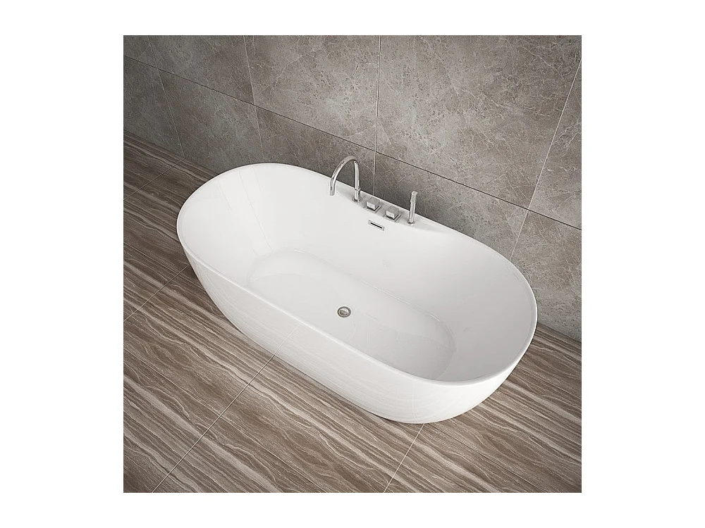 Home Deluxe Baignoire à poser LENI avec robinetterie