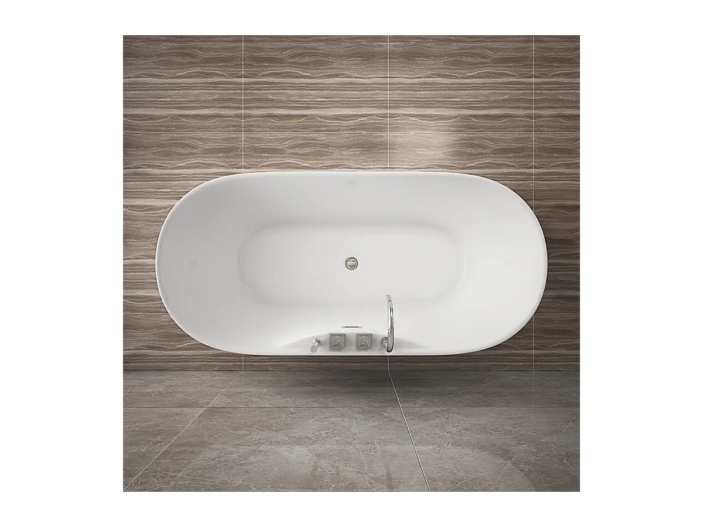 Home Deluxe Baignoire à poser LENI avec robinetterie