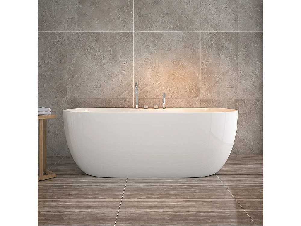 Home Deluxe Baignoire à poser LENI avec robinetterie