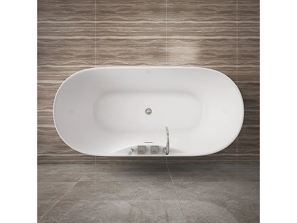 Home Deluxe Baignoire à poser LENI avec robinetterie