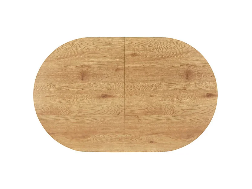 Home Deluxe Salle à manger Ovale Extensible incl. pied étoile 160 x 100 cm Light Oak