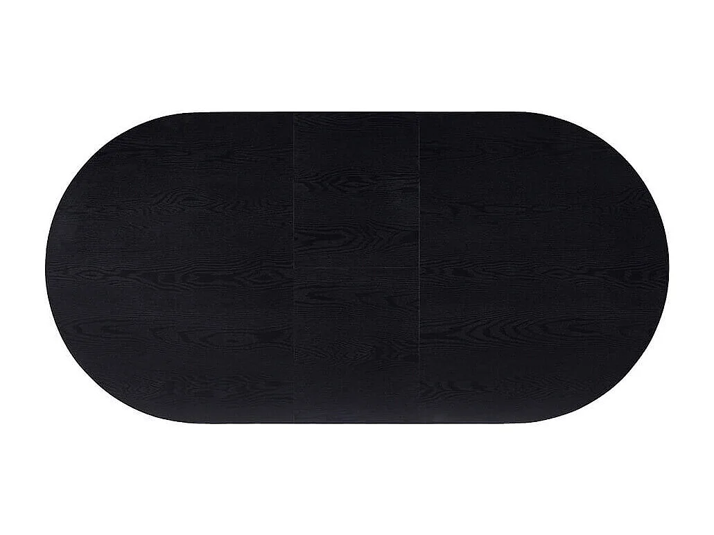 Home Deluxe Salle à manger Ovale Extensible incl. pied étoile 160 x 100 cm Dark Oak