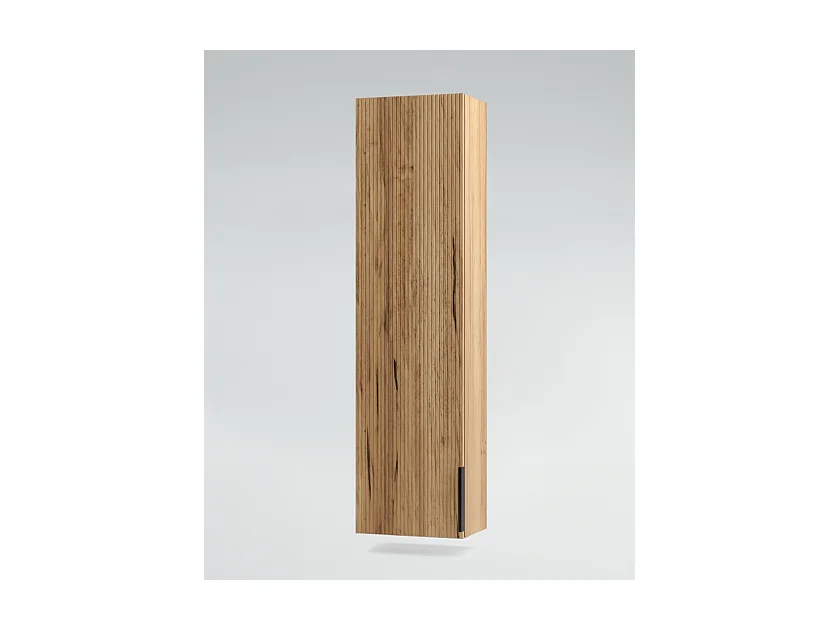 Mobile bagno con lavabo integrato L 90 x H 35,5 x P 46 Rovere Nordico Chiaro Cassettiera Colonna c/Piedini e Specchio