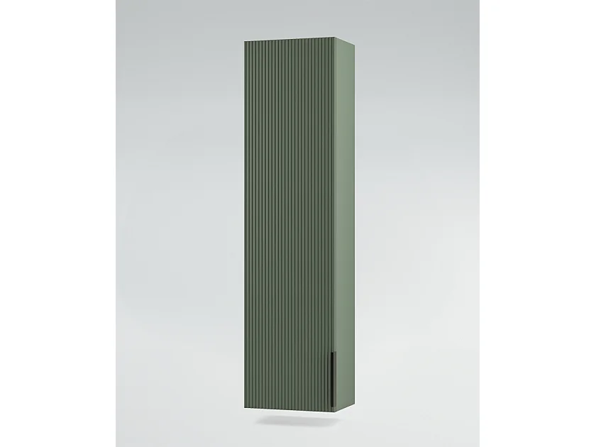 Mobile bagno con lavabo integrato L 90 x H 35,5 x P 46 Verde Salvia Opaco Cassettiera Colonna c/Piedini e Specchio