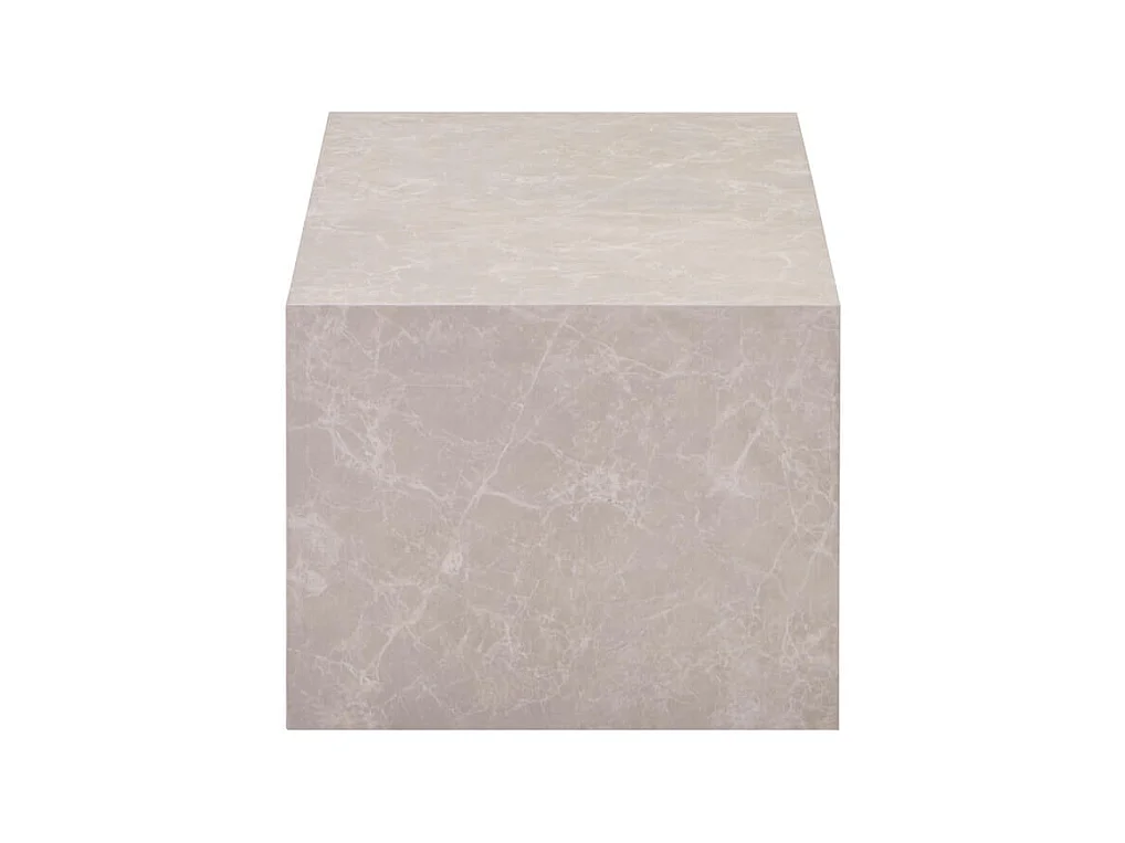 Home Deluxe - Table basse en marbre AMIRI L | Couleur : beige, Dimension : 95 x 40 x 50 cm