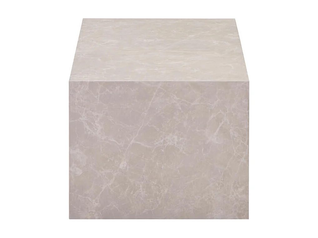 Home Deluxe - Table basse en marbre AMIRI L | Couleur : beige, Dimension : 95 x 40 x 50 cm