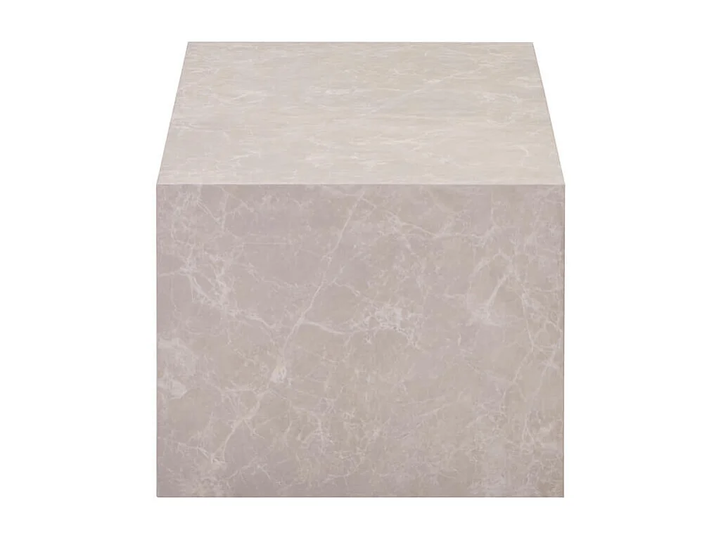 Home Deluxe - Table basse en marbre AMIRI L | Couleur : beige, Dimension : 95 x 40 x 50 cm