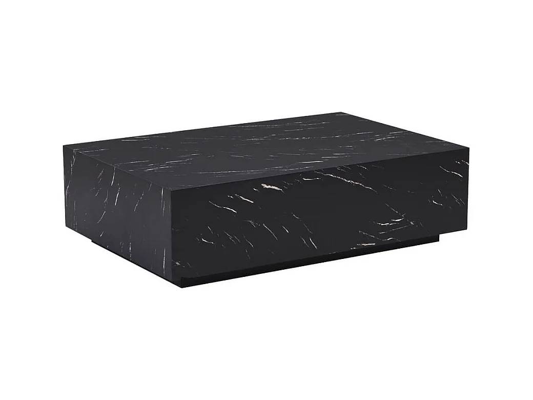 Home Deluxe - Table basse en marbre AMIRI XXL | Couleur : noir, Dimension : 120 x 35 x 80 cm