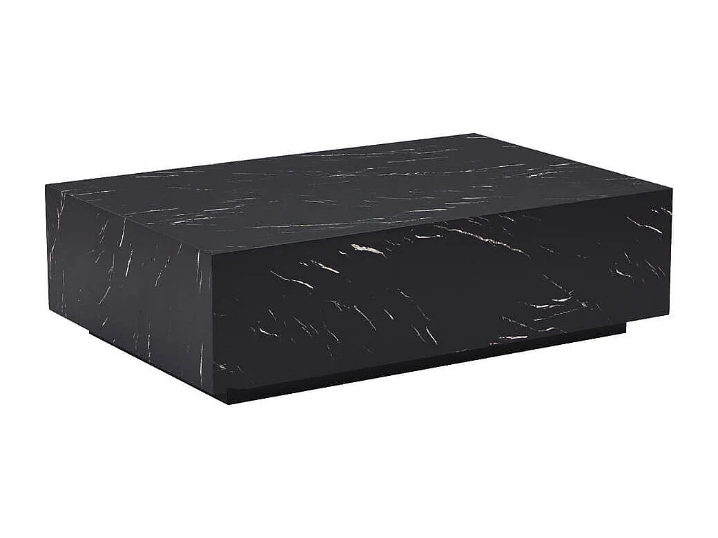 Home Deluxe - Table basse en marbre AMIRI XXL | Couleur : noir, Dimension : 120 x 35 x 80 cm