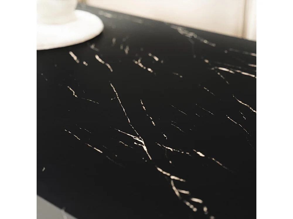 Home Deluxe - Table basse en marbre AMIRI XXL | Couleur : noir, Dimension : 120 x 35 x 80 cm