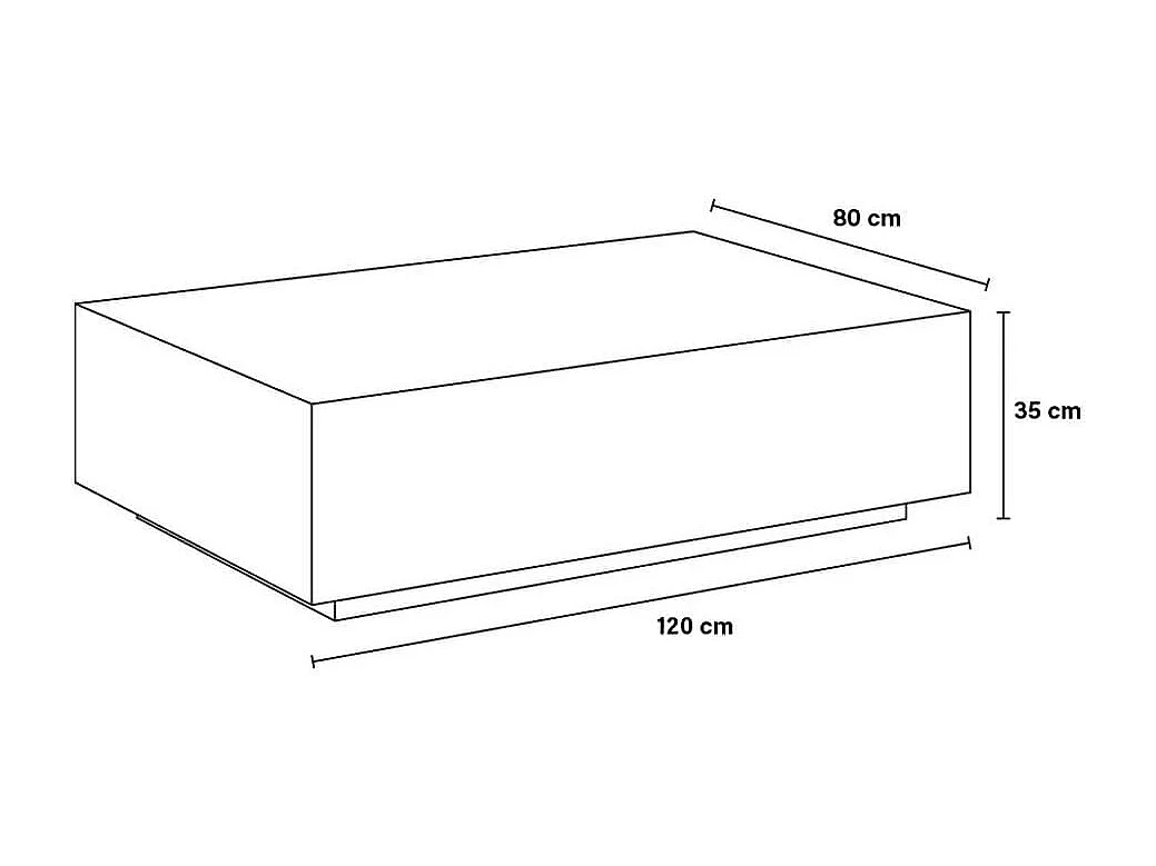Home Deluxe - Table basse en marbre AMIRI XXL | Couleur : noir, Dimension : 120 x 35 x 80 cm