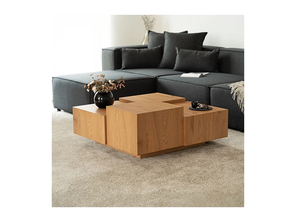 Home Deluxe Table basse marron clair