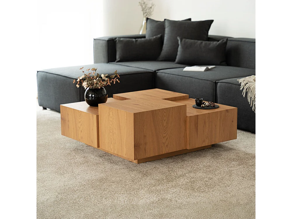 Home Deluxe Table basse marron clair