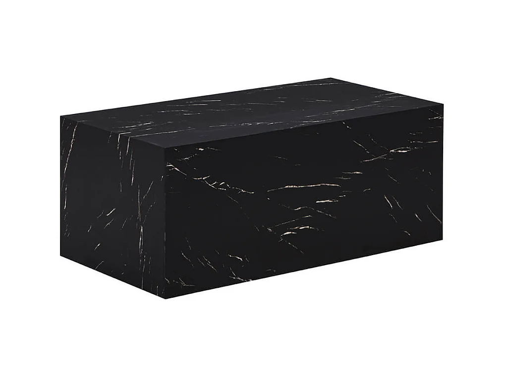 Home Deluxe - Table basse en marbre AMIRI L | Couleur : noir, Taille : 95 x 40 x 50 cm