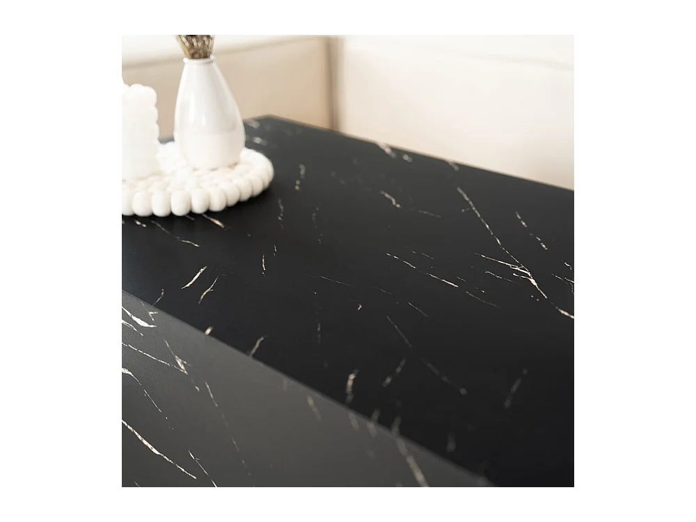 Home Deluxe - Table basse en marbre AMIRI L | Couleur : noir, Taille : 95 x 40 x 50 cm