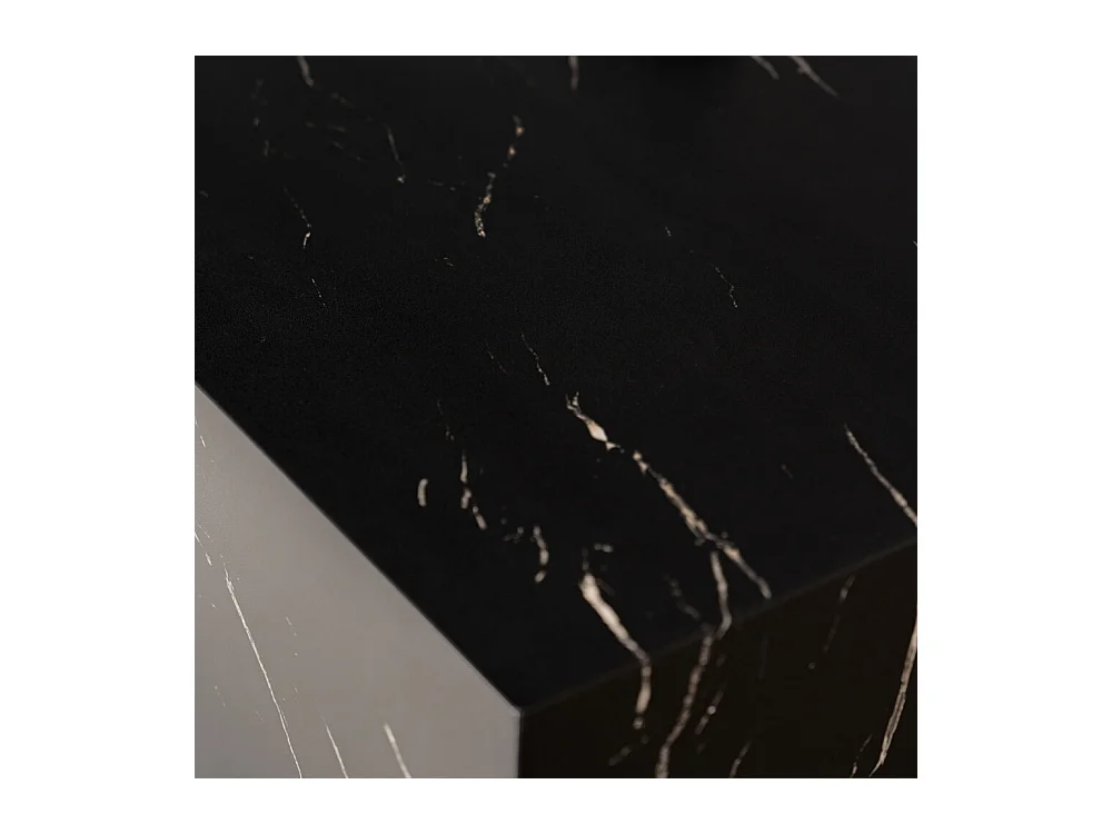 Home Deluxe - Table basse en marbre AMIRI L | Couleur : noir, Taille : 95 x 40 x 50 cm