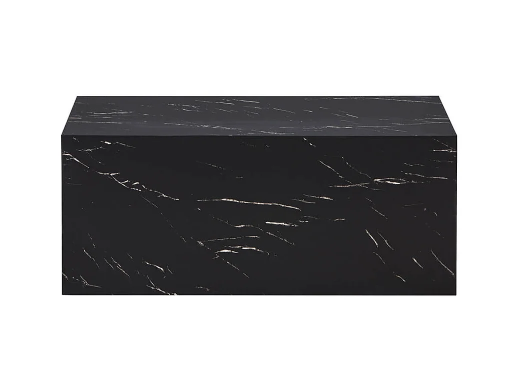 Home Deluxe - Table basse en marbre AMIRI L | Couleur : noir, Taille : 95 x 40 x 50 cm