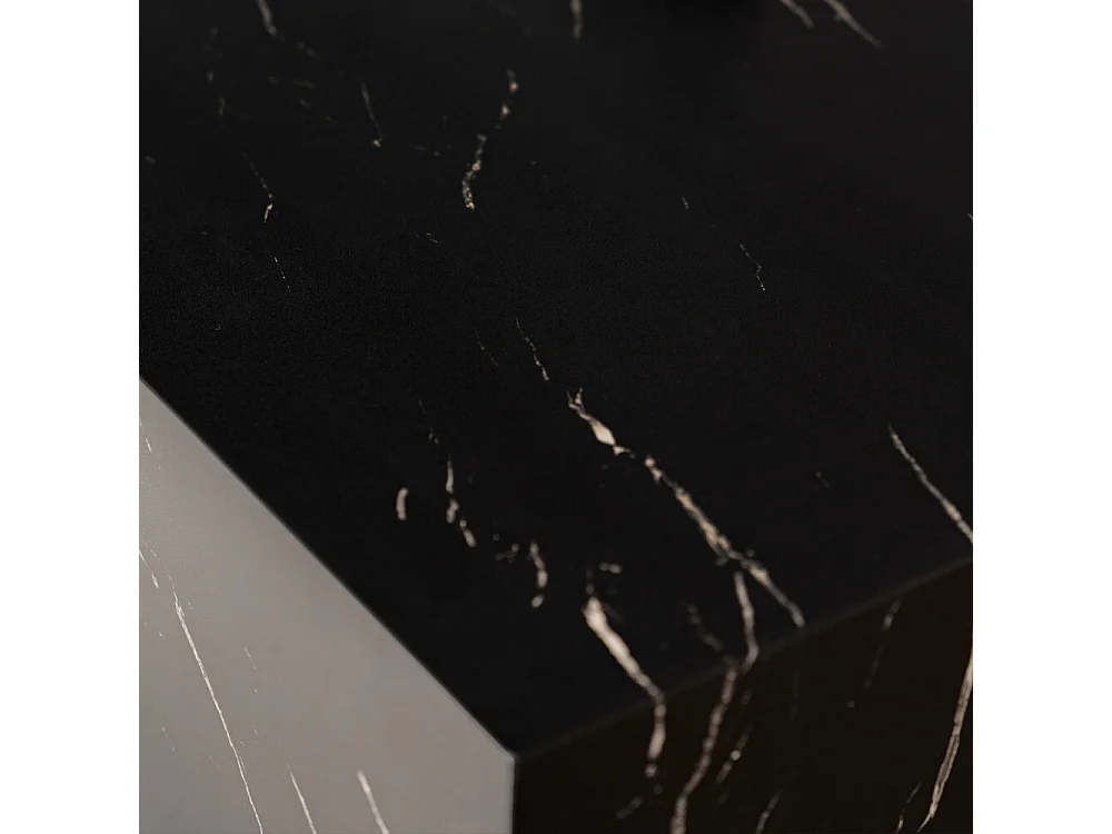 Home Deluxe - Table basse en marbre AMIRI L | Couleur : noir, Taille : 95 x 40 x 50 cm
